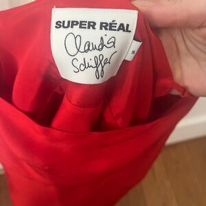 Realisation Par red silk mini dress